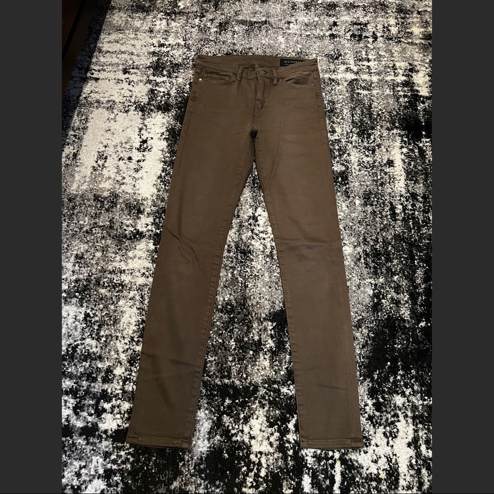 AllSaints Stilt Size 28 High Rise Khaki Denim